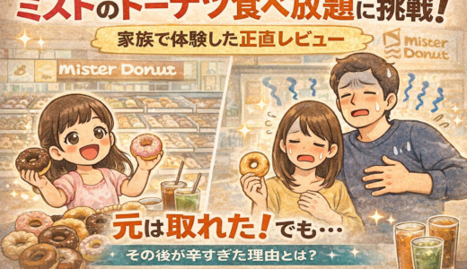 ミスドの食べ放題を家族でやってみた話｜結論、元は取れるけどもう行かない理由